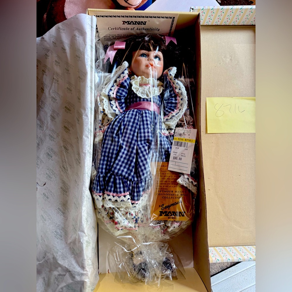 Vintage Mann Porcelain doll